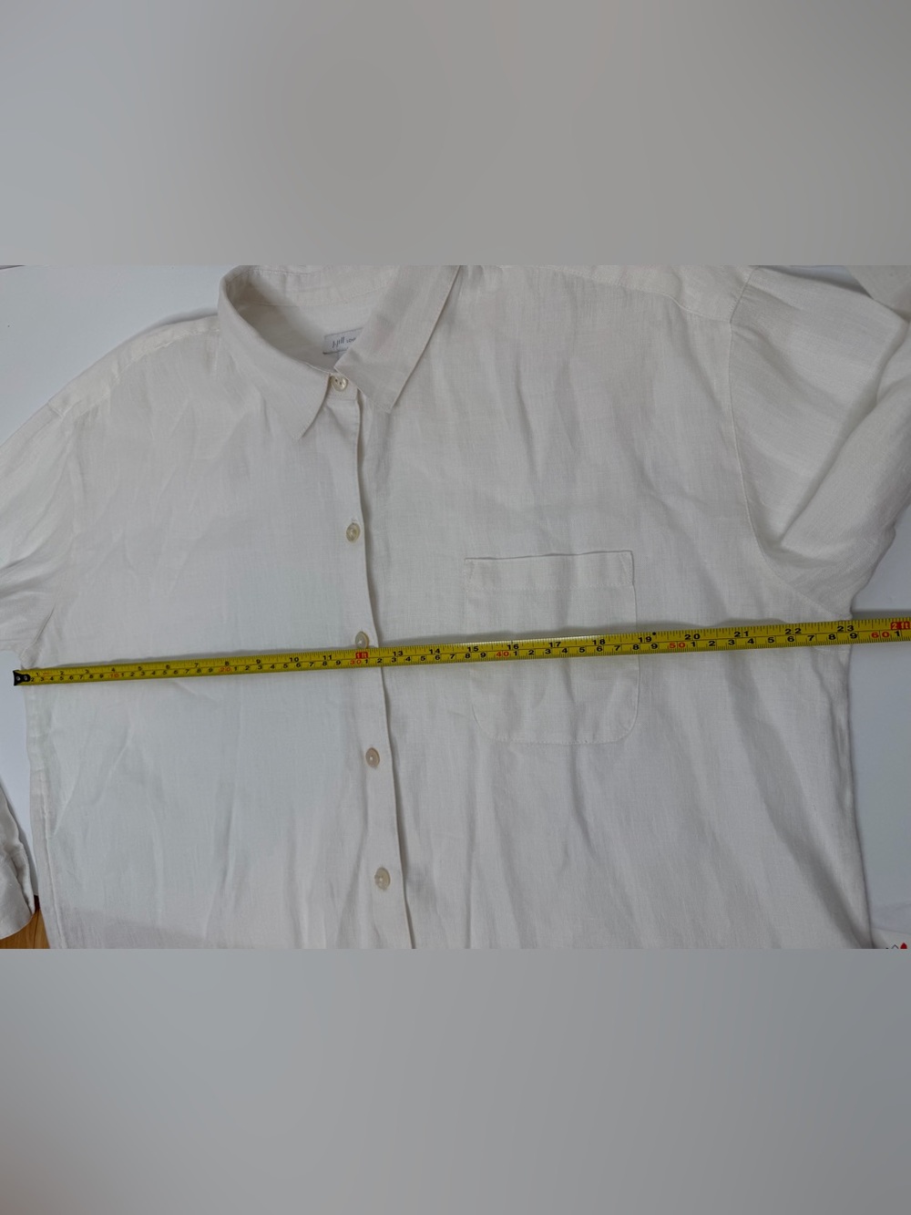 J. Jill White Love 100% Linen Button-Up Long Sleeve Shirt | Size M lagenlook - Picture 9 of 13